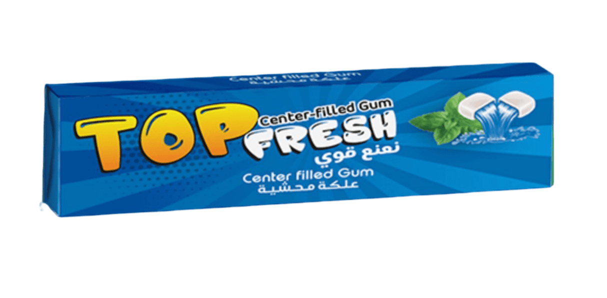 Top Fresh Gum Stick Peppermint 5g | توب فريش علكة نعنع القوي - 2kShopping