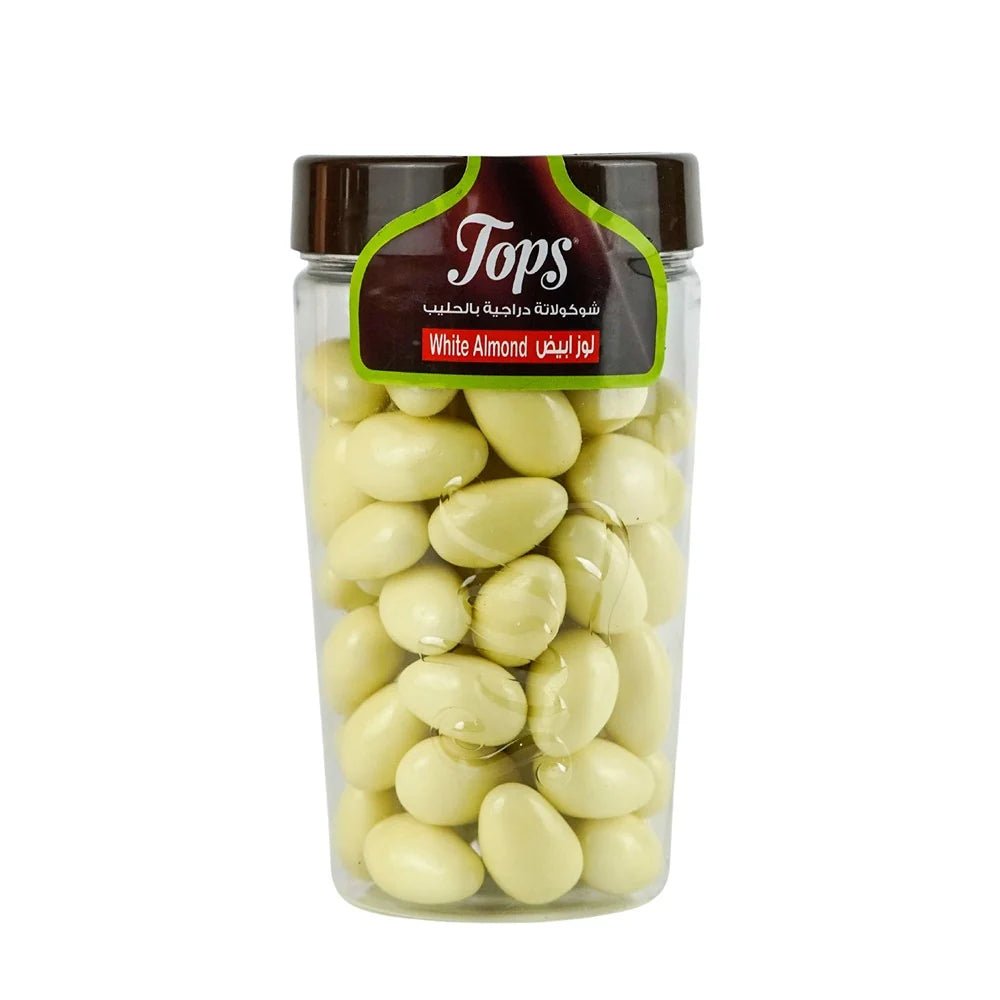 Tops Dragee White Chocolate Almond 230g | توبس دراجيه لوز بالشوكولا البيضاء - 2kShopping