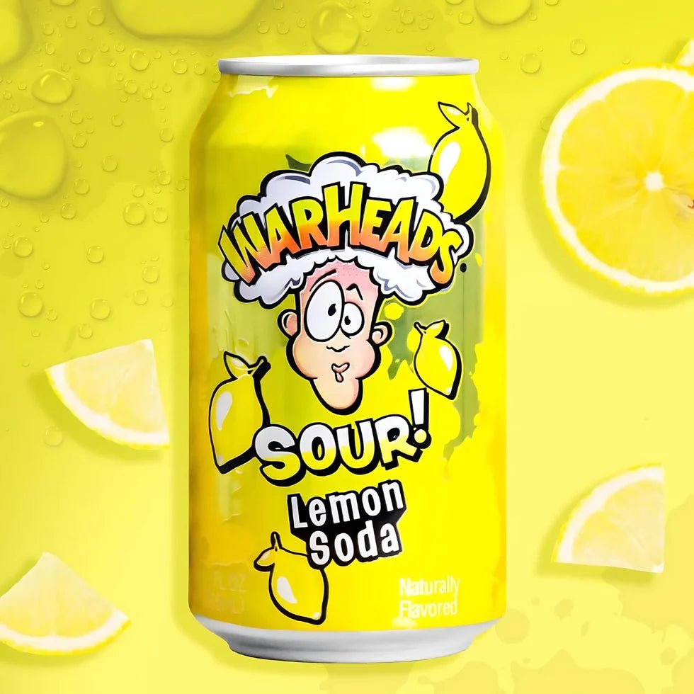 Warheads Sour Lemon Soda 355ml | وور هيدز مشروب بنكهة الليمون الحامض - 2kShopping