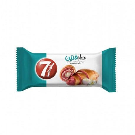 7days Double Strawberry & Vanilla 90g | كرواسان الفراولة والفانيلا بحشوة الفانيلا - 2kShopping