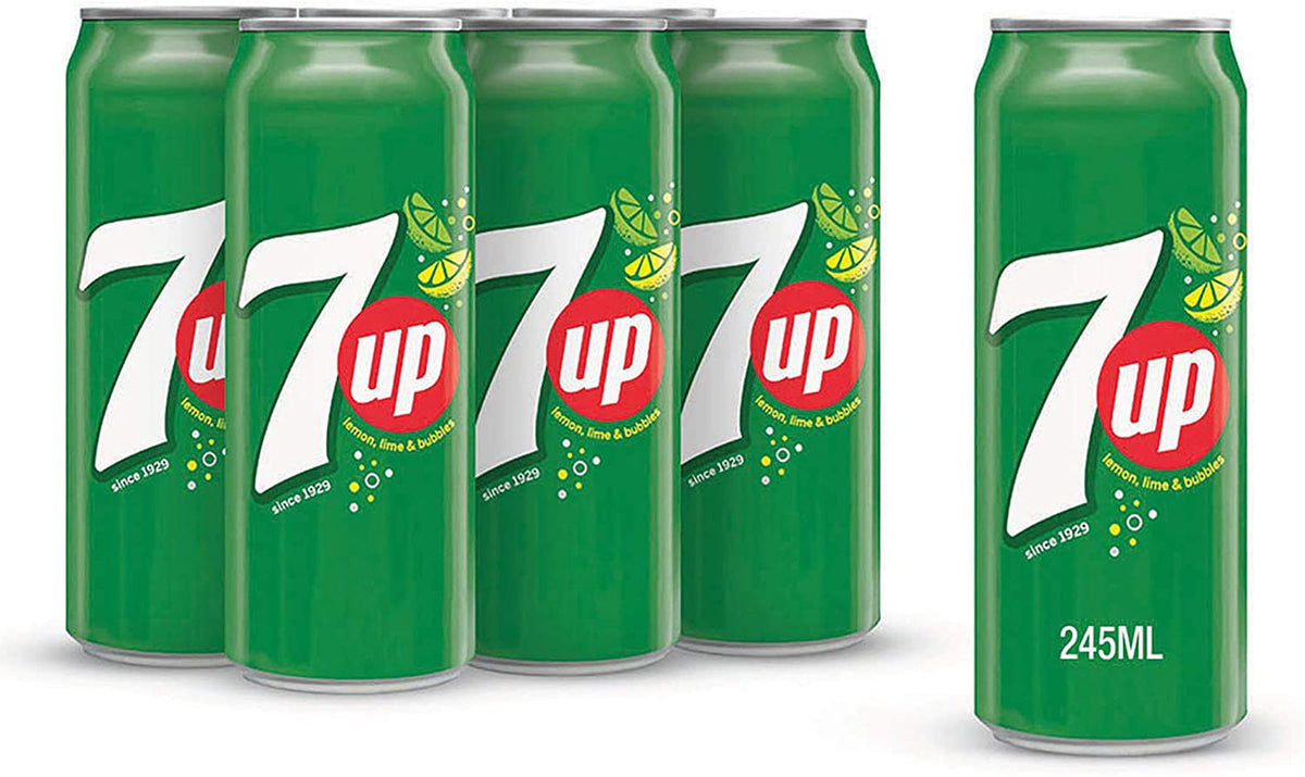7UP Carbonated Soft Drink Cans 245ml x Pack of 6 - 2kShopping.com