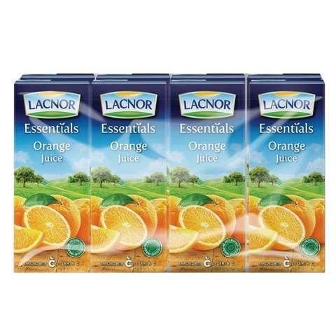 Lacnor Essentials Orange Juice 180ml x Pack of 8 - 2kShopping.com