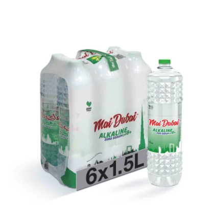مياه دبي ألكالاين، صفر صوديوم، 1.5 لتر × 6 × 2