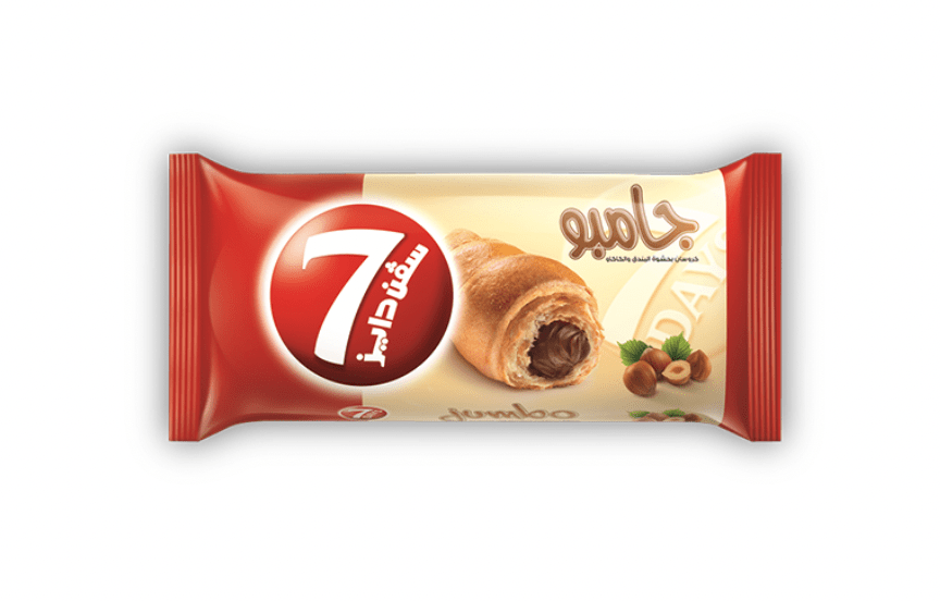 7Days Hazelnut & Cocoa Croissant 100g | كرواسون بالبندق والكاكاو - 2kShopping