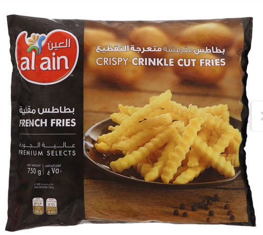 Al Ain French Fries Crinkle Cut 750g - 2kShopping.com