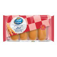 Lusine White Sandwich Rolls 4pcs x 50g | خبز ساندويتش أبيض لوسين ٤ حبات × ٥٠ جرام