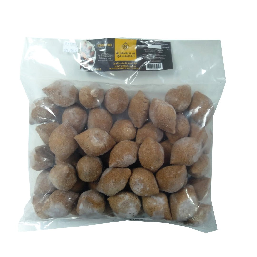 Al Nabulsi Frozen Meat Kebbeh Walnuts & Pomegranate 50Pcs (Exp:31/12/2025) | كبة لحمة بالجوز والرمان - 2kShopping