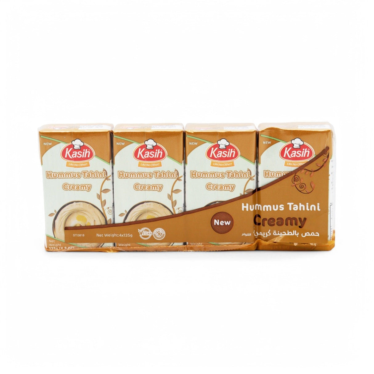 Al Kasih Creamy Hummos Tahina 135g x 48Pcs | الكسيح حمص بالطحينة كريمي - 2kShopping
