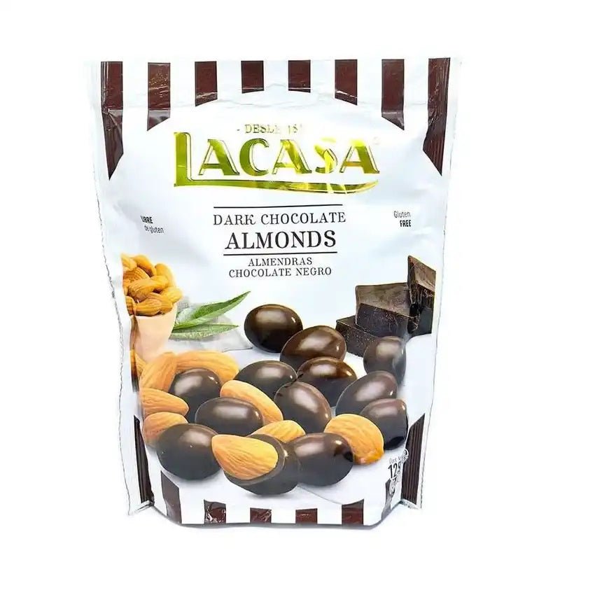 Lacasa Dark Chocolate Almond 125g | لاكازا شوكولاتة غامقة باللوز - 2kShopping