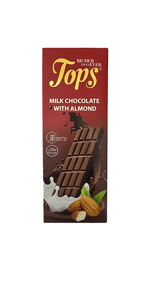 Tops Milk Chocolate w/ Almond 100g - 2kShopping