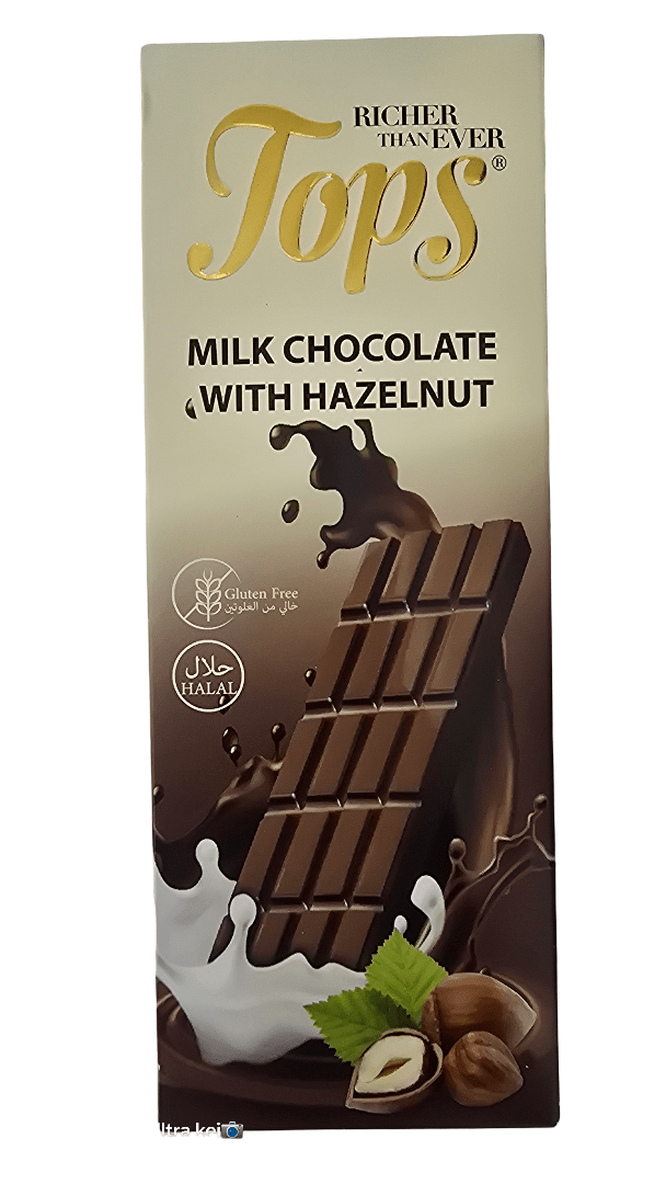 Tops Milk Chocolate Bar with Hazelnut 100g - 2kShopping
