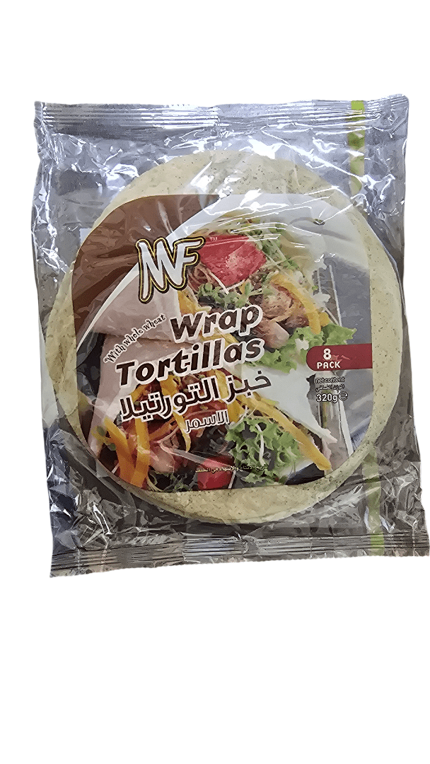 MF Wrap Tortillas Whole Wheat 8pcs 320g | خبز التورتيلا الاسمر - 2kShopping