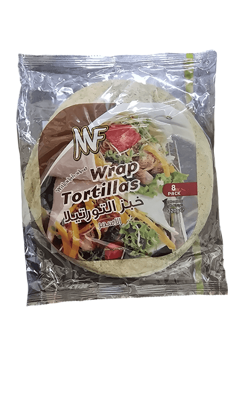 MF Wrap Tortillas Whole Wheat 8pcs 320g | خبز التورتيلا الاسمر - 2kShopping