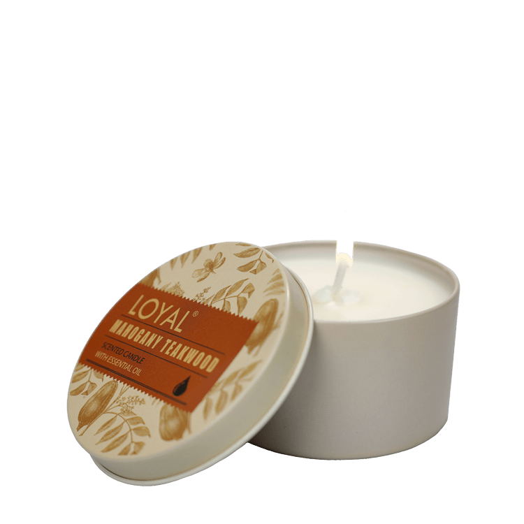 Loyal Mahogany Teakwood Scented Candle 150g x 12 | لويال شمعة خشب الساج الماهوجني - 2kShopping