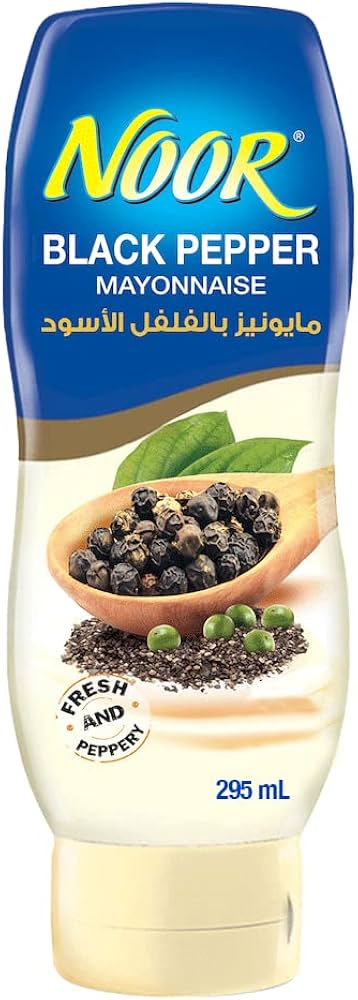 Noor Black Pepper Mayonnaise 295ml | نور مايونيز بالفلفل الاسود - 2kShopping