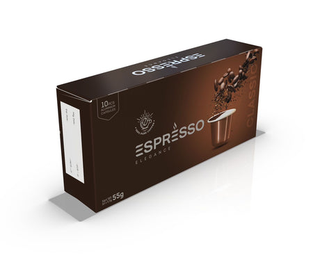 Espresso Elegance Coffee Capsules Classic Medium Roast 10 x 5.5g | كبسولات اسبرسو قهوة وسط - 2kShopping