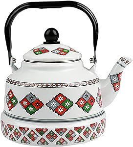 Peacock coloured with Cover | ابريق شاي ملون - 2kShopping