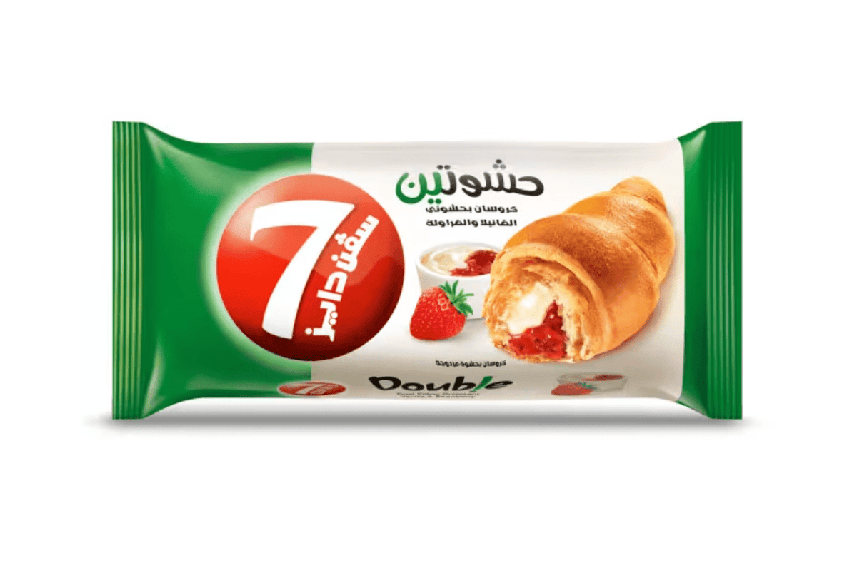 7Days Croissant Strawberry & Vanilla 55g | كرواسان الفانيلا والفراولة - 2kShopping
