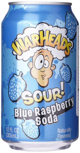 Warheads Sour Blue Raspberry Soda 355ml | وور هيدز مشروب بنكهة التوت الأزرق الحامض - 2kShopping