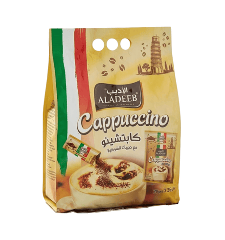 Aladeeb Cappuccino with Chocolate Box of 20 x 25g | الاديب كابتشينو - 2kShopping