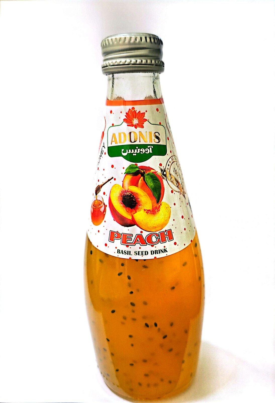 Adonis Honey Basil Seed Peach 300 ml| أدونيس عسل بذور الريحان و الخوخ - 2kShopping