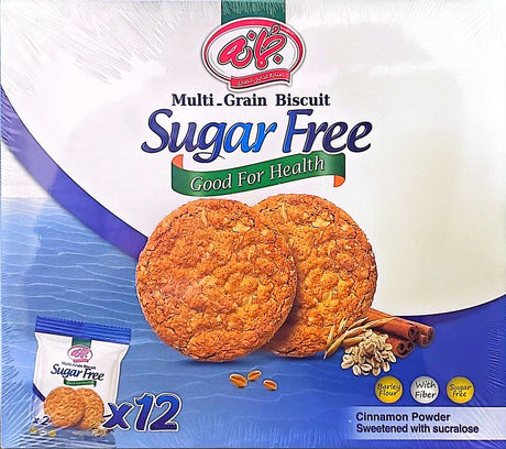 Multi Grain Biscuit Sugar Free 12 Pcs| بسكويت متعدد الحبوب خالي من السكر 12 قطعة - 2kShopping