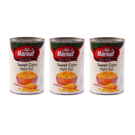 Marouf Sweet Corn 3x400g | معروف ذرة حلوة - 2kShopping