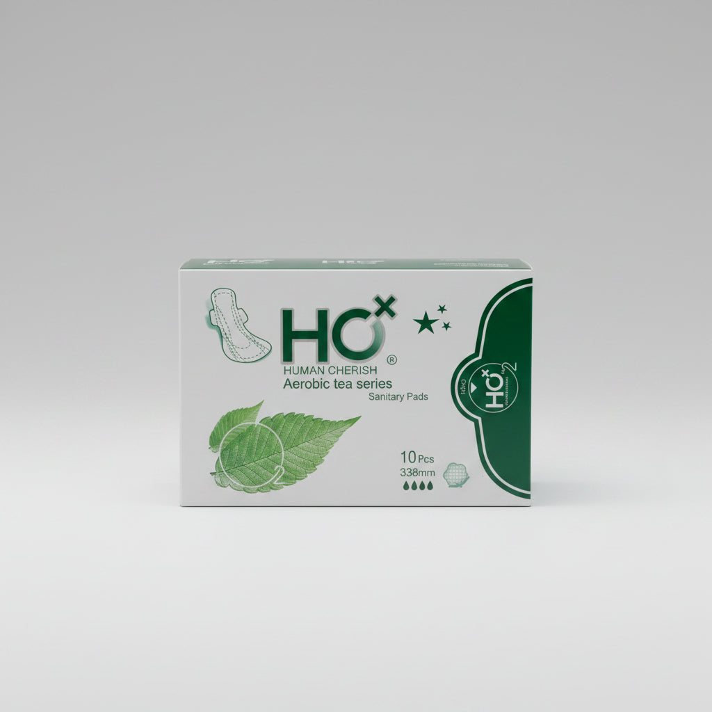Human Cherish Pads Green 338mm x 10 Pads