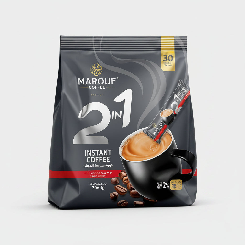 Marouf 2in1 Instant Coffee with Sugar and Creamer 11g