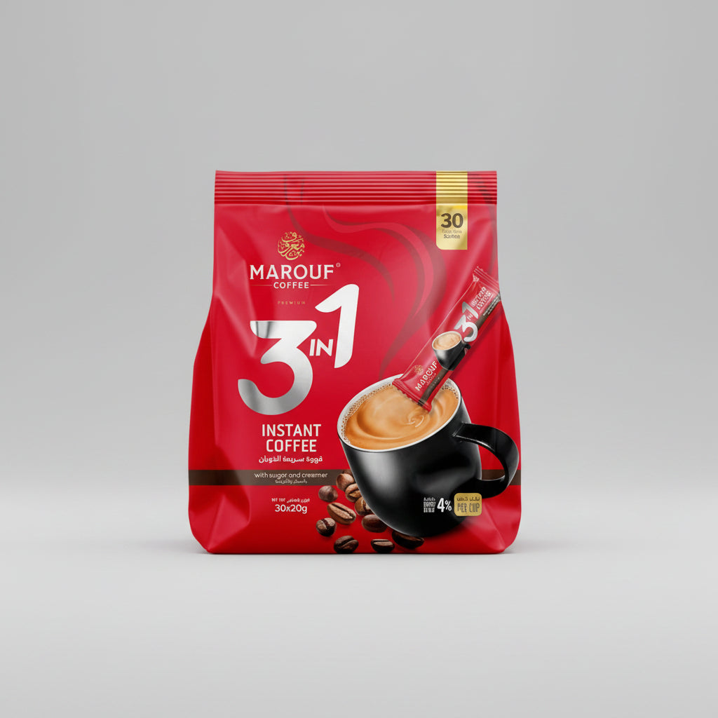 Marouf 3in1 Instant Coffee with Sugar and Creamer 20g
