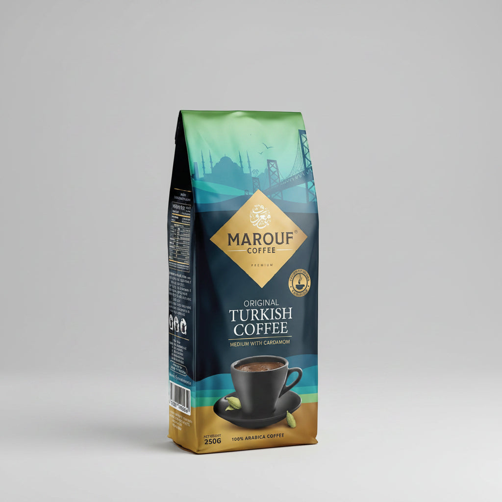 Marouf Turkish Coffee Medium with Cardamom 250G