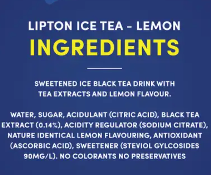Lipton Lemon Ice Tea 320ml Pack of 6 | ليبتون شاي مثلج بنكهة الليمون