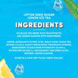Lipton Zero Sugar Lemon Ice Tea 320ml Pack of 6 | ليبتون شاي مثلج بنكهة الليمون بدون سكر