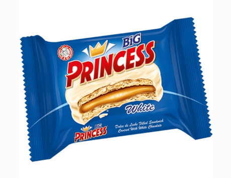 Princess Big Biscuits Filled White Chocolate 40g | برنسيس بسكويت مغطى بالشكولا البيضاء - 2kShopping