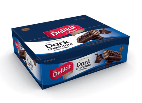Delikit Dark Chocolate Wafer 12 x 40g | ديلكيت ويفر الشوكولاتة الداكنة - 2kShopping