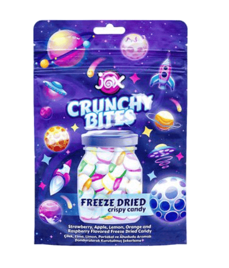 Jox Crunchy Bites Dried Candies 10x50g | حلوى مجففة متعددة النكهات - 2kShopping