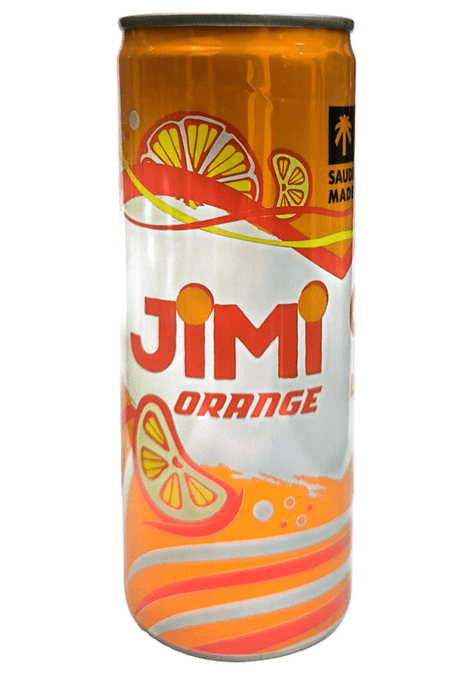 Jimi Orange Sparkling Drink Slim Can 240ml | جيمي مشروب غازي بالبرتقال - 2kShopping