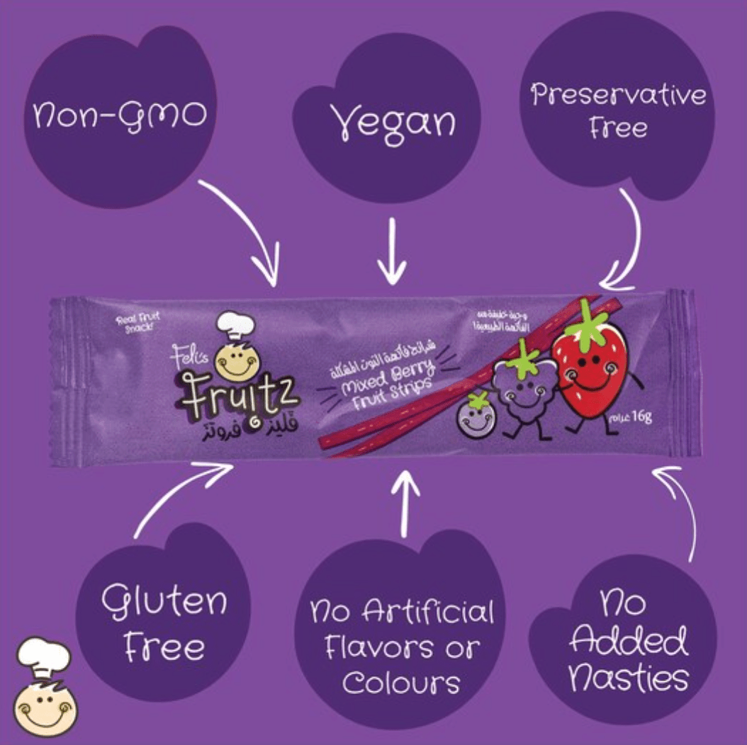 Feli's Fruitz Mix Berry Fruits Strips | فليز فروتز شرائح فاكهة التوت المشكلة - 2kShopping