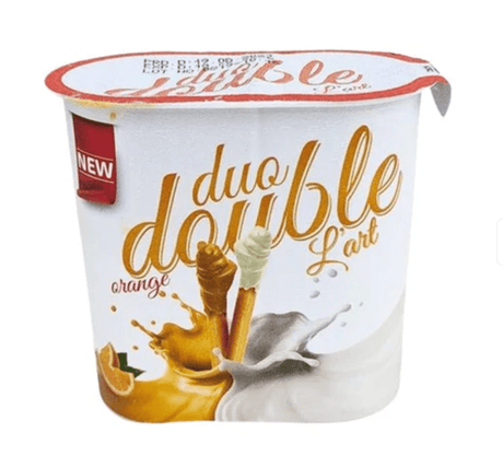 Duo Double Lart Orange Cream with Breadsticks 50g | ديو دبل لارت كريمة البرتقال مع اصابع البسكويت - 2kShopping