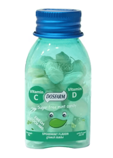 DosFarm Sugar - Free Mint Candy Spearmint Flavor 22g | دوس فارم حلوى المنت بالنعناع - 2kShopping
