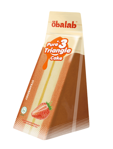 Obalab Triangle Strawberry Cake Box of 20pcs*100g | اوبالاب كيك نكهة الفراولة - 2kShopping