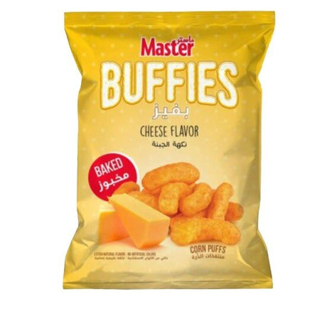 Master Buffies Popcorn Cheese Puff 21g | ماستر باترفلايز فشار - 2kShopping