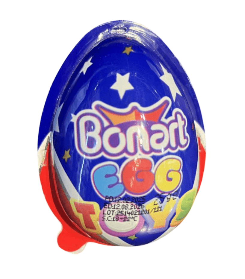 Bonart Egg with Surprise Toy for Boys 25g | بونارت بيضة مع لعبة للأولاد - 2kShopping