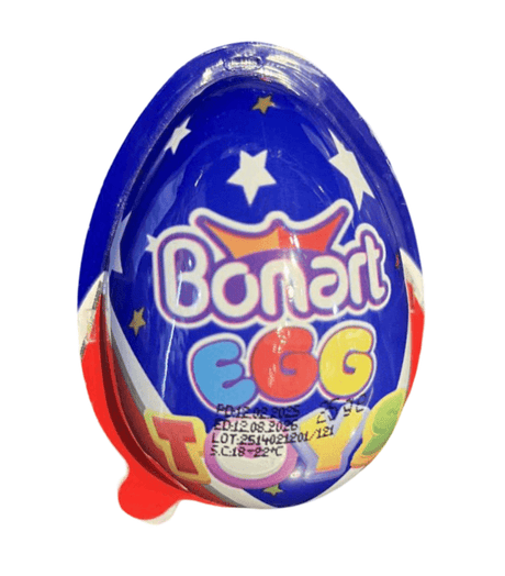 Bonart Egg with Surprise Toy for Boys 25g | بونارت بيضة مع لعبة للأولاد - 2kShopping