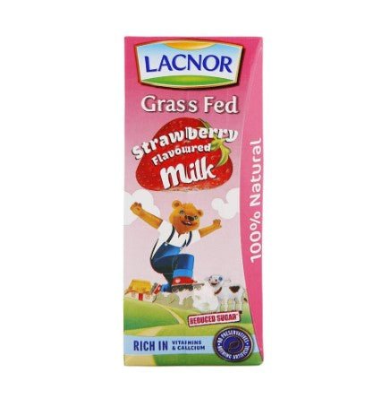 Lacnor Strawberry Flavored Drink 180 ml | لاكنور حليب بنكهة الفراولة - 2kShopping