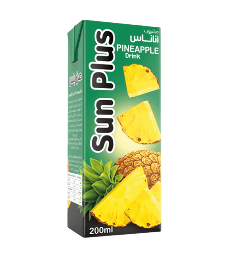 Sun Plus Pineapple Juice 200ml | صن بلس مشروب الاناناس - 2kShopping