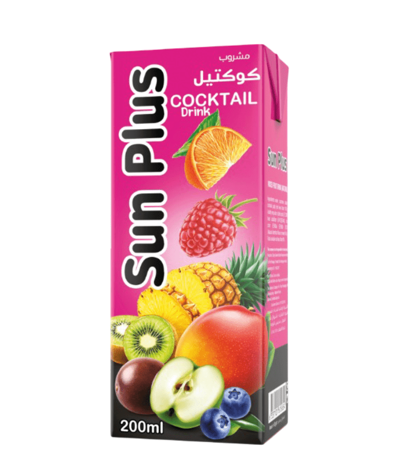 Sun Plus Cocktail Nectar Juice 200ml | صن بلس مشروب الكوكتيل - 2kShopping