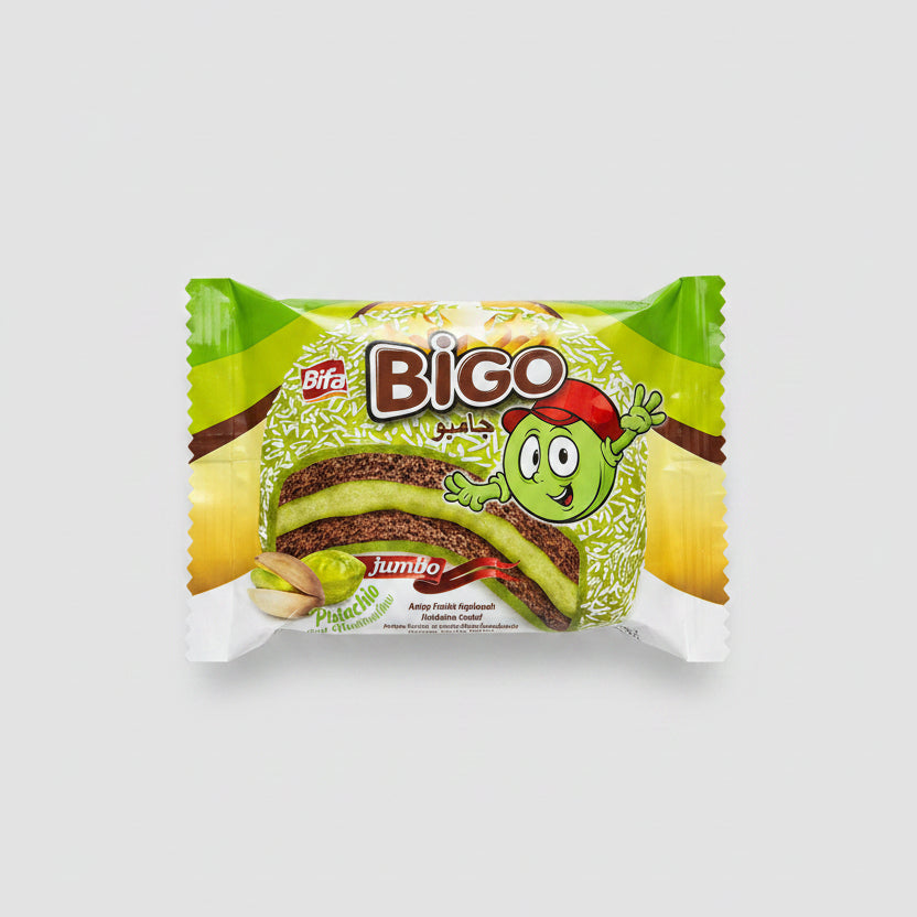 Bigo Sandwich Biscuit w/ Pistachio 50gm