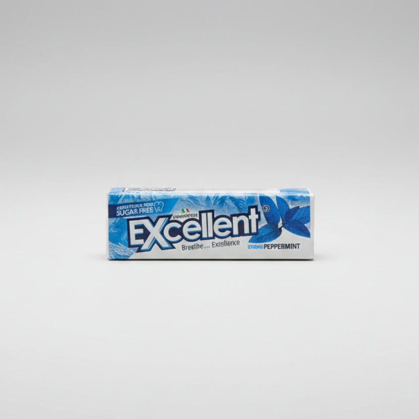 Excellent Strong Peppermint Sugar Free Gum 14G
