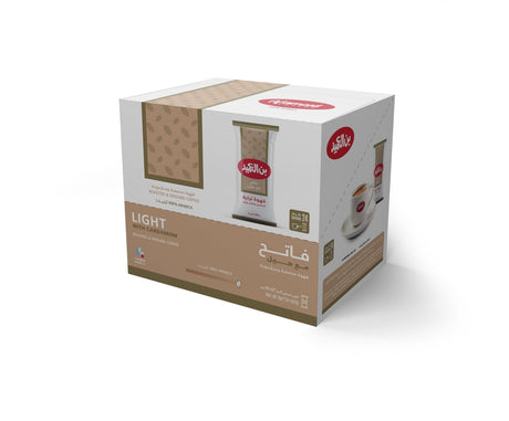 Al Ameed Turkish Coffee Light with Cardamom Pack of 24 x 8g | بن العميد قهوة تركية فاتحة مع هيل - 2kShopping